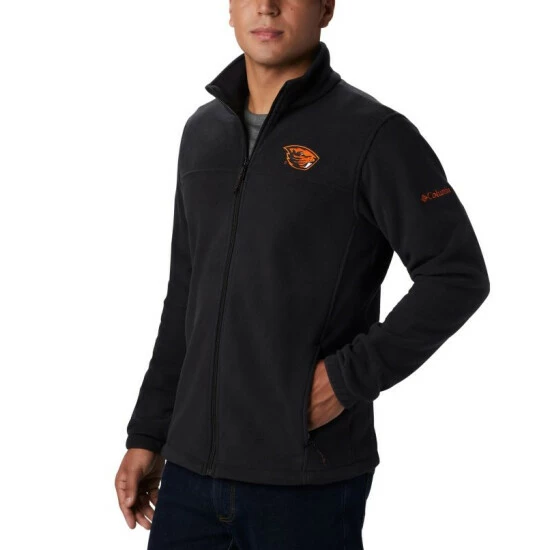 Columbia Men's Collegiate Flanker™ III Fleece Jacket - Oregon State Osu - Black Selected - Image 3