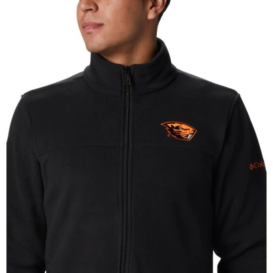 Columbia Men's Collegiate Flanker™ III Fleece Jacket - Oregon State Osu - Black Selected - Image 4