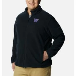 Columbia Men's Collegiate Flanker™ III Fleece Jacket - Big - Washington Uw - Black Selected