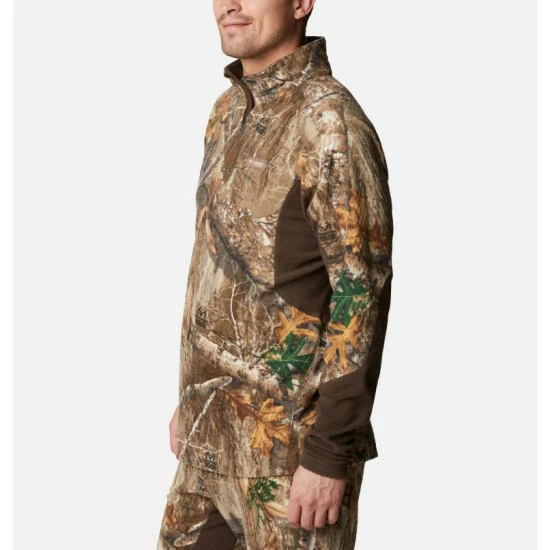 Columbia Men's PHG Trophy Rack™ Omni-Heat™ Helix Fleece Half Zip Pullover Mossy Oak Bottomland - Image 3