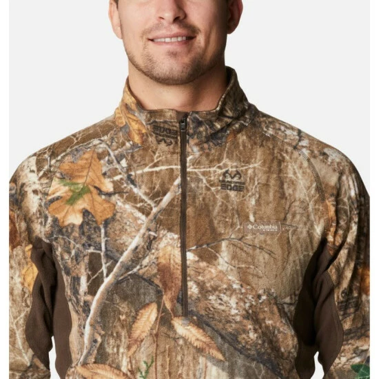 Columbia Men's PHG Trophy Rack™ Omni-Heat™ Helix Fleece Half Zip Pullover Mossy Oak Bottomland - Image 4