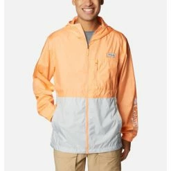 Columbia Men's PFG Three Streams™ II Windbreaker Bright Nectar, Cool Grey Selected