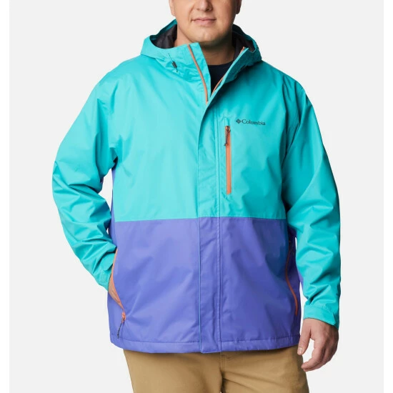 Columbia Men's Hikebound™ Rain Jacket - Big Golden Nugget, Stone Green - Image 12