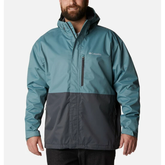 Columbia Men's Hikebound™ Rain Jacket - Big Golden Nugget, Stone Green - Image 14