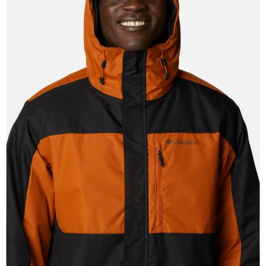 Columbia Men's Tipton Peak™ II Insulated Rain Jacket Ancient Fossil, Black - Image 4