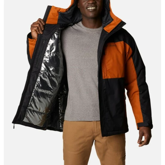 Columbia Men's Tipton Peak™ II Insulated Rain Jacket Ancient Fossil, Black - Image 5