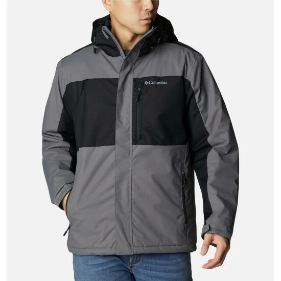 Columbia Men's Tipton Peak™ II Insulated Rain Jacket Ancient Fossil, Black - Image 9