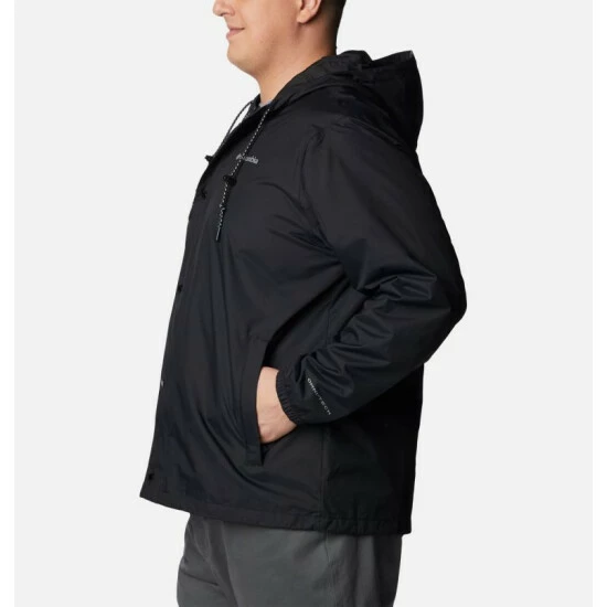 Columbia Men's Cedar Cliff™ Rain Jacket - Big Black Selected - Image 3