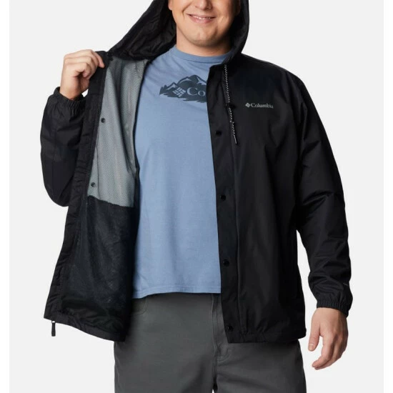 Columbia Men's Cedar Cliff™ Rain Jacket - Big Black Selected - Image 5