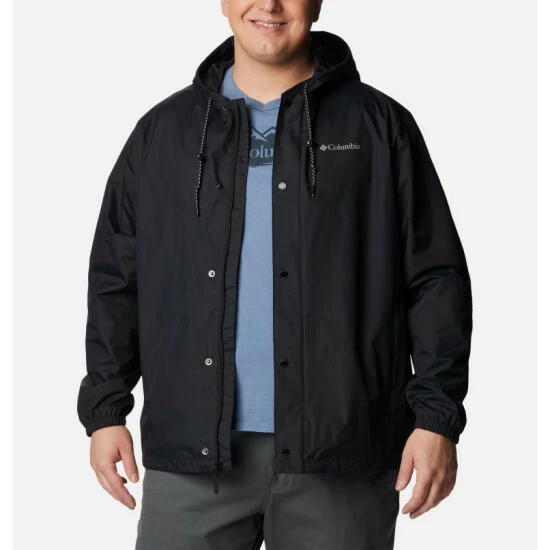 Columbia Men's Cedar Cliff™ Rain Jacket - Big Black Selected - Image 7