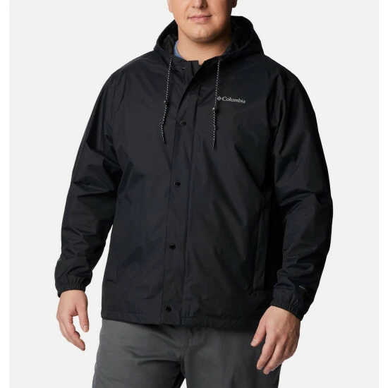 Columbia Men's Cedar Cliff™ Rain Jacket - Big Black Selected - Image 8