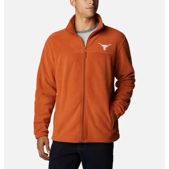 Columbia Men's Collegiate Flanker™ III Fleece Jacket - Tall - Texas Tex - Cedar Selected - Image 3