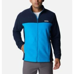 Columbia Men's Overlook Trail™ Full Zip Jacket - Tall Compass Blue, Collegiate Navy Selected