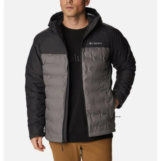 Columbia Men's Grand Trek™ II Down Hooded Jacket - Tall Cordovan, Black - Image 8