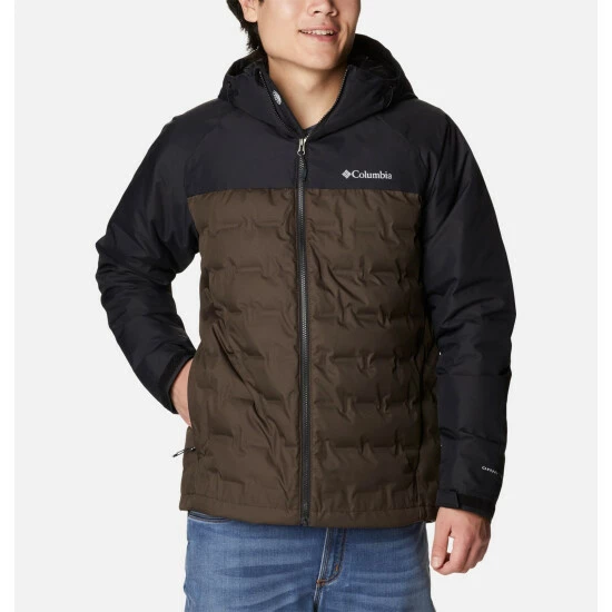 Columbia Men's Grand Trek™ II Down Hooded Jacket - Tall Cordovan, Black - Image 10