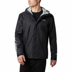 Columbia Men's PFG Storm™ Jacket – Tall Carbon, Red Spark