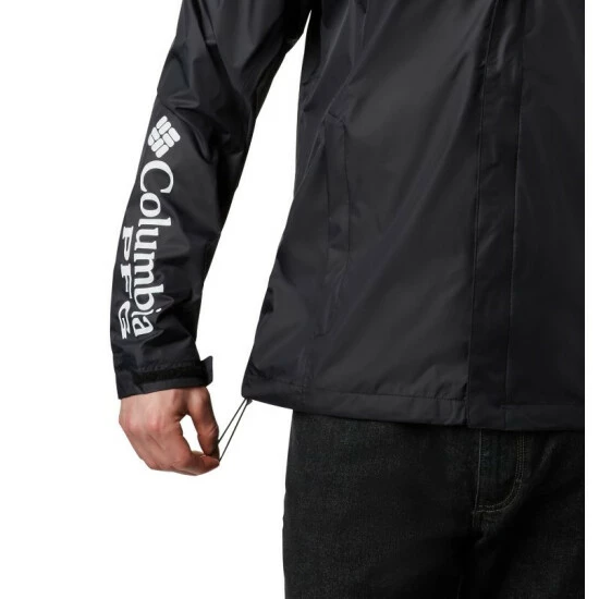 Columbia Men's PFG Storm™ Jacket – Tall Carbon, Red Spark - Image 3