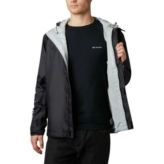 Columbia Men's PFG Storm™ Jacket – Tall Carbon, Red Spark - Image 5