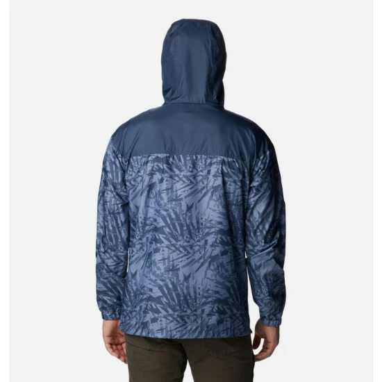 Columbia Men's Flash Challenger™ Novelty Windbreaker Jacket Anct Fssl Floriculture Print, Anct Fssl - Image 2