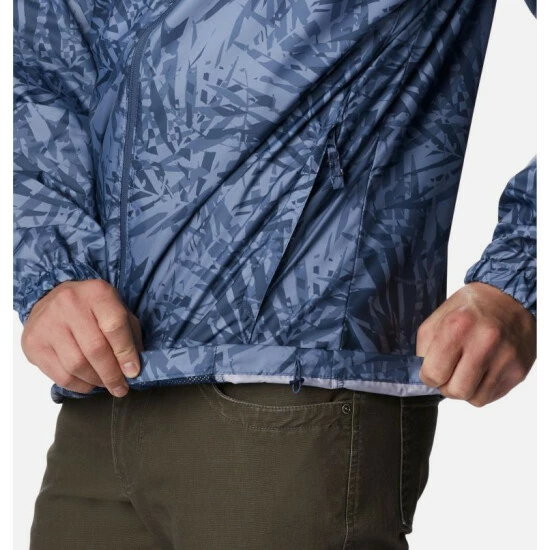 Columbia Men's Flash Challenger™ Novelty Windbreaker Jacket Anct Fssl Floriculture Print, Anct Fssl - Image 6