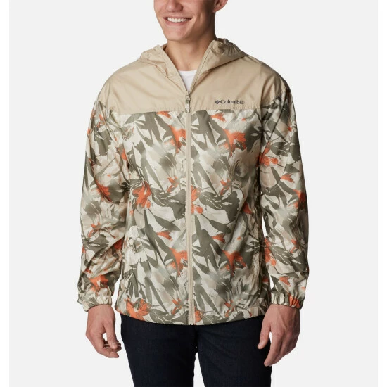 Columbia Men's Flash Challenger™ Novelty Windbreaker Jacket Anct Fssl Floriculture Print, Anct Fssl - Image 10