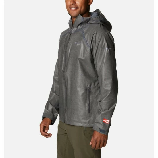Columbia Men’s OutDry™ Ex Reign Jacket Charcoal Heather Selected - Image 3