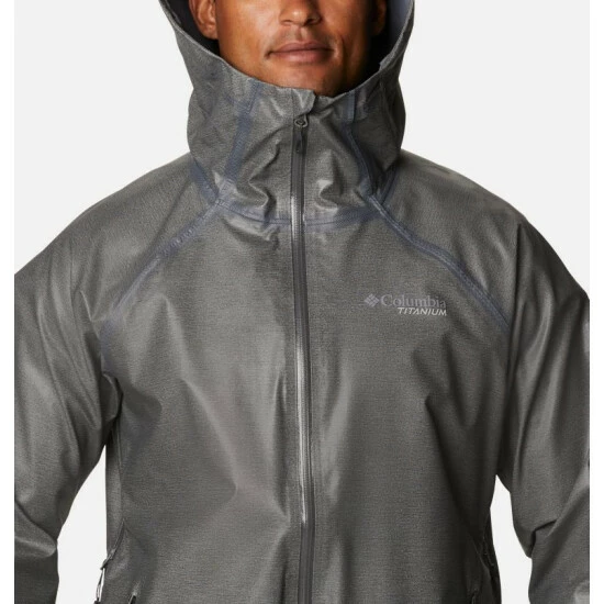 Columbia Men’s OutDry™ Ex Reign Jacket Charcoal Heather Selected - Image 4