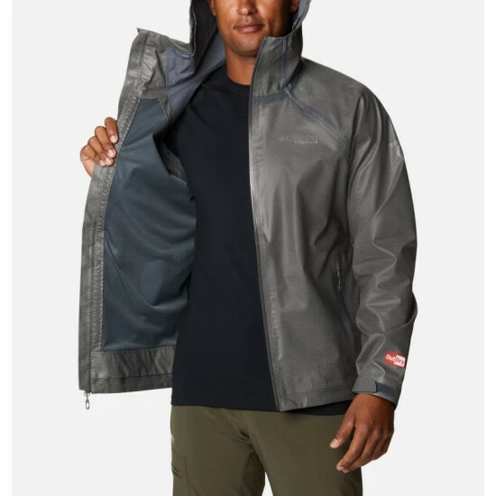 Columbia Men’s OutDry™ Ex Reign Jacket Charcoal Heather Selected - Image 5