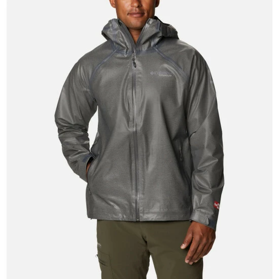 Columbia Men’s OutDry™ Ex Reign Jacket Charcoal Heather Selected - Image 9