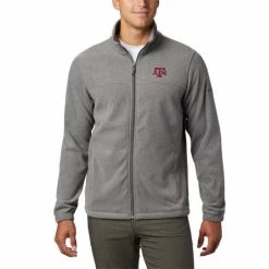 Columbia Men's Collegiate Flanker™ III Fleece Jacket - Texas A&M Tam - Charcoal Selected