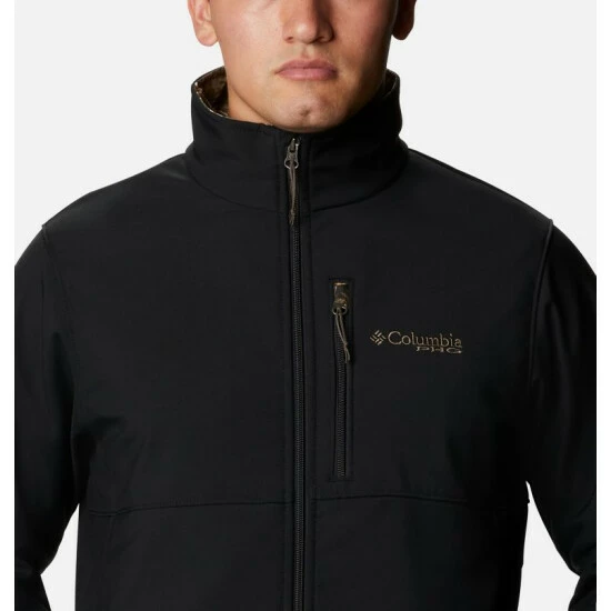 Columbia Men’s PHG Ascender™ Softshell Jacket - Tall Black, Rt Edge Selected - Image 4