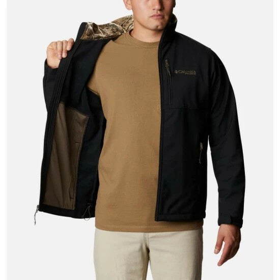 Columbia Men’s PHG Ascender™ Softshell Jacket - Tall Black, Rt Edge Selected - Image 5