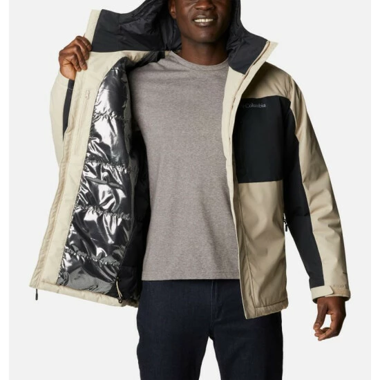 Columbia Men's Tipton Peak™ II Insulated Rain Jacket - Tall Black, Warm Copper - Image 5