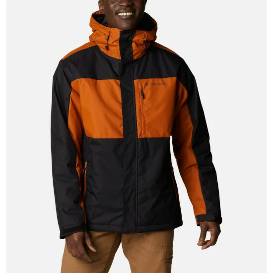 Columbia Men's Tipton Peak™ II Insulated Rain Jacket - Tall Black, Warm Copper - Image 10