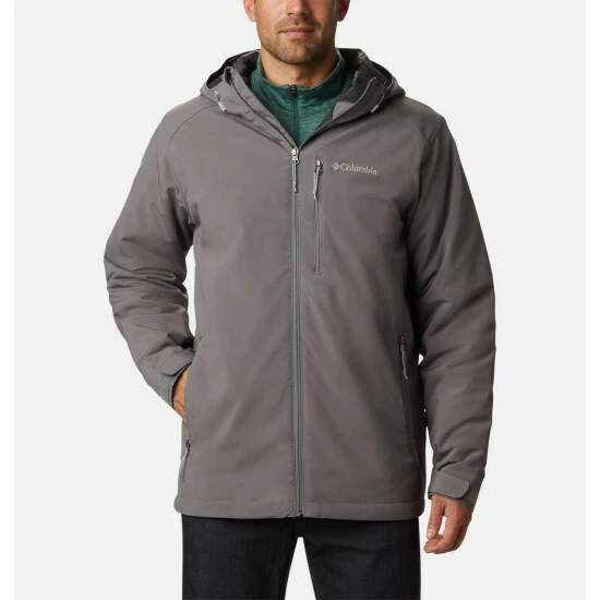 Columbia Men's Gate Racer Softshell Hooded Jacket - Tall City Grey - Image 9