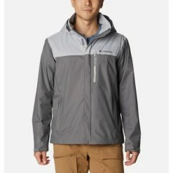 Columbia Men's Pouration™ Rain Jacket Stone Green