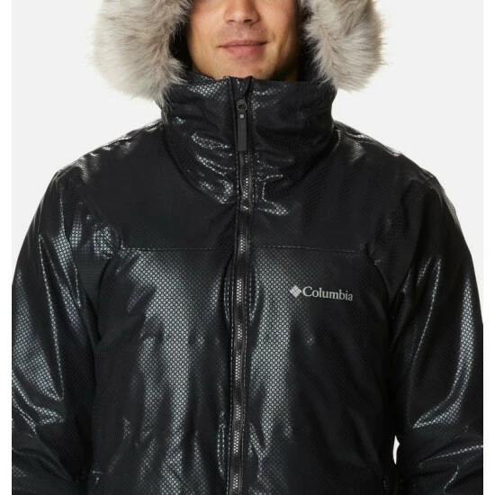 Columbia Men's Barrett Spur™ II Black Dot™ Down Parka Black Selected - Image 4