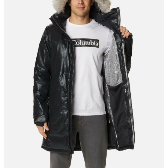 Columbia Men's Barrett Spur™ II Black Dot™ Down Parka Black Selected - Image 5