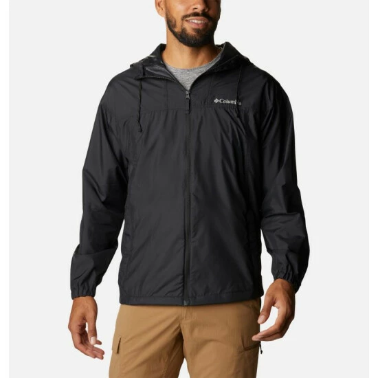 Columbia Men's Flash Challenger™ Windbreaker Jacket - Tall Black Selected - Image 7