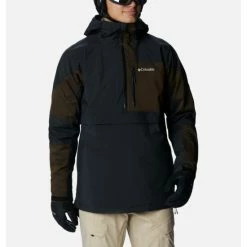 Columbia Men's Powder Canyon™ Anorak Shell Jacket Black, Black Ripstop Selected