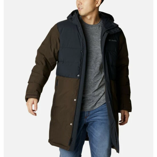 Columbia Men's Toyama Pass™ Down Parka Black, Cordovan Selected - Image 7