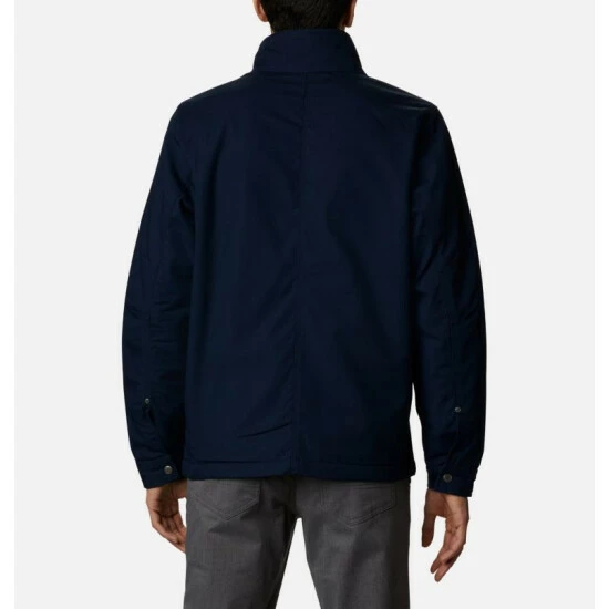 Columbia Men's Loma Vista™ Fleece Lined Jacket Collegiate Navy, Stone Green Plaid Selected - Image 2