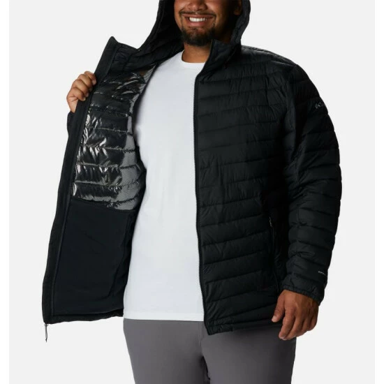 Columbia Men's Slope Edge™ Hooded Insulated Jacket - Big Columbia Grey - Image 5