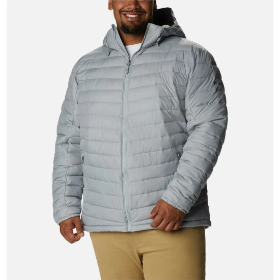 Columbia Men's Slope Edge™ Hooded Insulated Jacket - Big Columbia Grey - Image 9