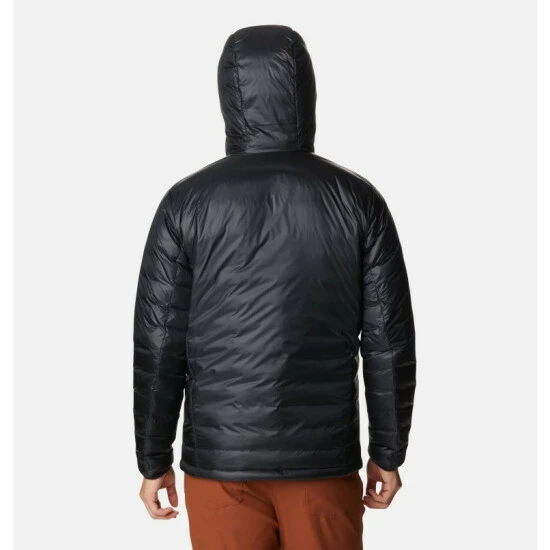 Columbia Men's Infinity Summit™ Omni-Heat™ Infinity Double Wall™ Down Hooded Jacket Black Selected - Image 2