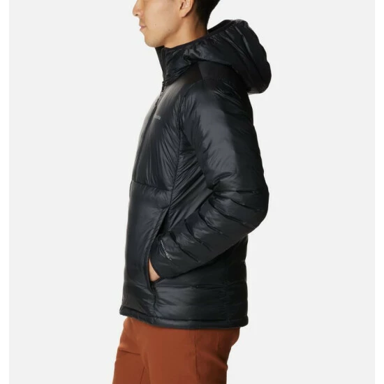 Columbia Men's Infinity Summit™ Omni-Heat™ Infinity Double Wall™ Down Hooded Jacket Black Selected - Image 3