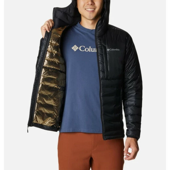 Columbia Men's Infinity Summit™ Omni-Heat™ Infinity Double Wall™ Down Hooded Jacket Black Selected - Image 5