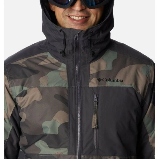 Columbia Men's Timberturner™ II Ski Jacket Cypress Mod Camo Print, Shark Selected - Image 4