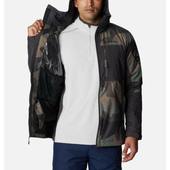 Columbia Men's Timberturner™ II Ski Jacket Cypress Mod Camo Print, Shark Selected - Image 5