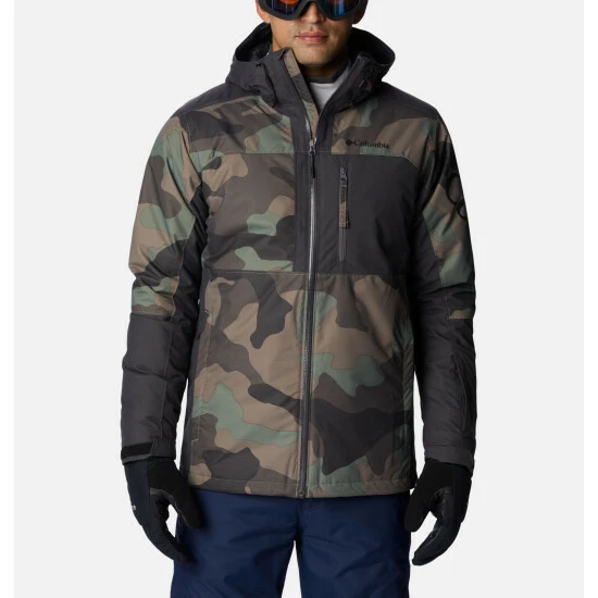 Columbia Men's Timberturner™ II Ski Jacket Cypress Mod Camo Print, Shark Selected - Image 13